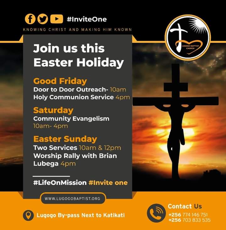 LugogoBC's tweet photo. This Easter season we are giving ourselves to share the light and hope of the Savior. Come join us #LifeOnMission #InviteOne https://t.co/MzDouZvBxW