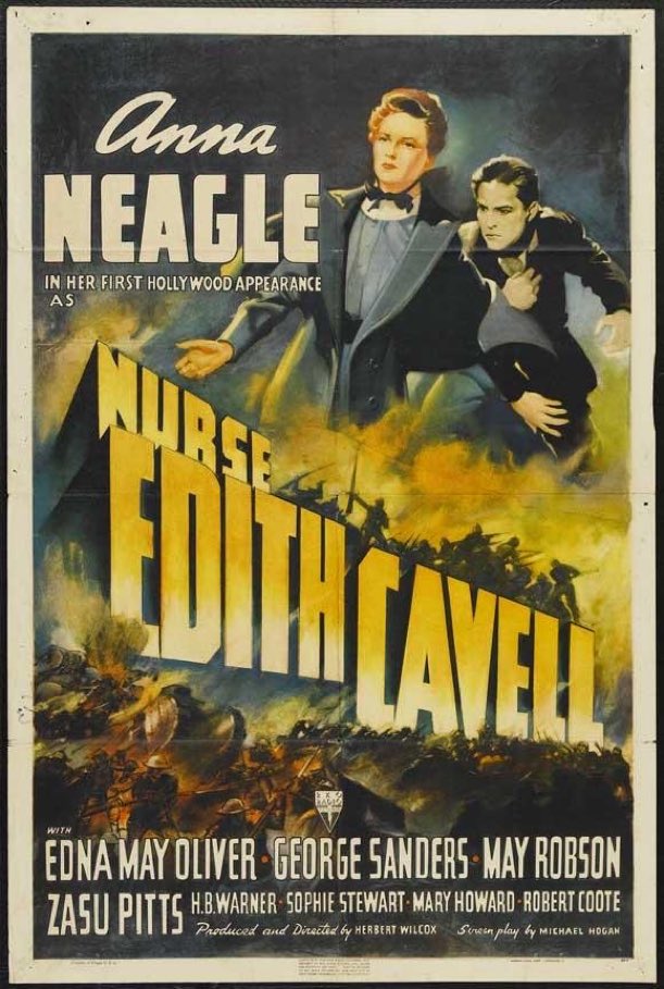 SaveRedlandLibr's tweet photo. 10:30am TODAY on #5SELECT

The 1939 #WW1 film🎥 “Nurse Edith Cavell” directed by #HerbertWilcox from a screenplay by Michael Hogan and based on #ReginaldBerkeley’s 1928 novel📖 “Dawn”

🌟#AnnaNeagle #EdnaMayOliver #GeorgeSanders #MayRobson #ZaSuPitts https://t.co/MUuJDkOs2Q