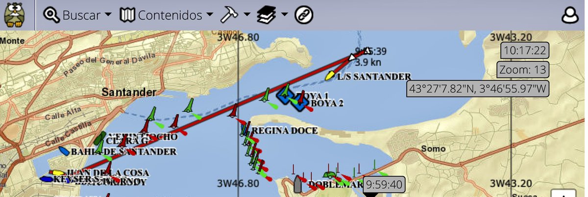 CRECantabria's tweet photo. Activa @salvamentogob a #LSSantander para dar remolque a embarcación a la deriva por avería mecánica entre #IsladeMouro y #Somo 2trip a bordo. Están siendo remolcados a #PuertodeRaos #SeguridadNáutica #EstamosEnLaMarPorTí https://t.co/QieKzFoY01