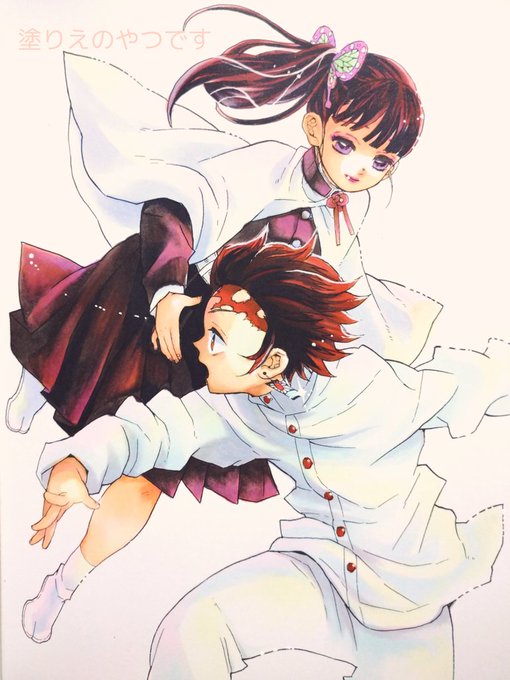 しえろ⚡さんがTwitterに投稿した栗花落カナヲ(鬼滅の刃)のイラスト。