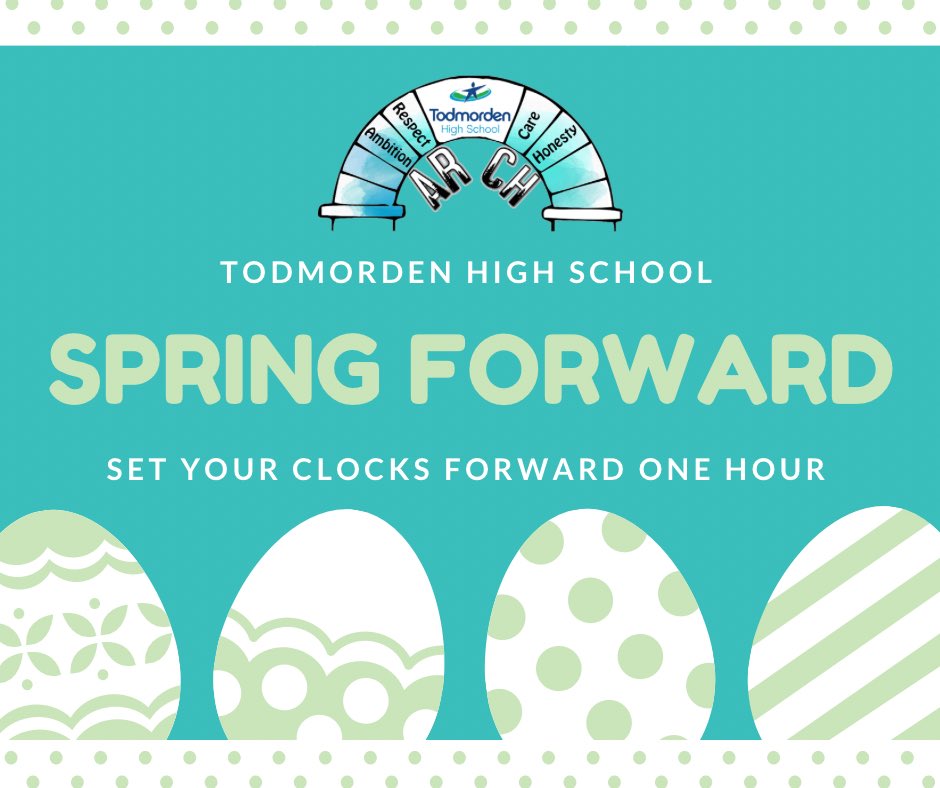 TodmordenHigh's tweet photo. #SpringForward #TodHigh #edutwitter https://t.co/xTzmL0VJFN