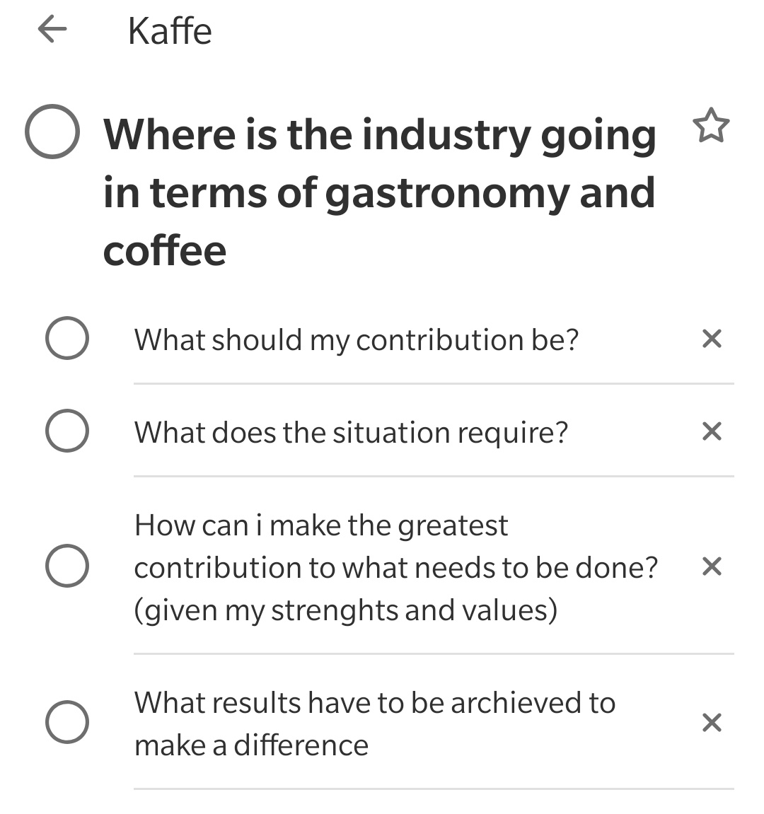 I wrote this a couple of years back. Interesting to reflect...

Coffee is more worldwide than ever.
more and more distinct flavors.

It's a very passionate industry
very competitive yet versatile

Responsibility and communication