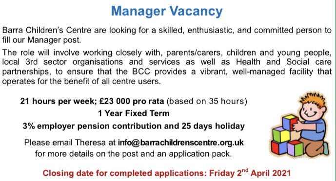 barrachildren's tweet photo. Come and work with us. https://t.co/3vBiMJKP21