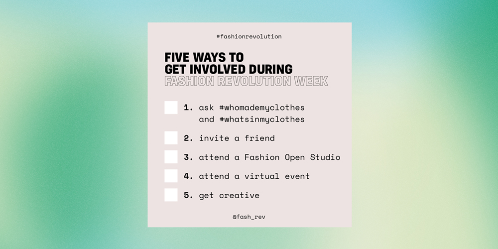 Did you know #FashionRevolutionWeek is coming up? 👗

From the 19th - 25th April there will be online events happening around the world and information on how you can join the #SustainableFashion movement! 

Find out more here: bit.ly/3fdFrys

<a href="/Fash_Rev/">Fashion Revolution</a>