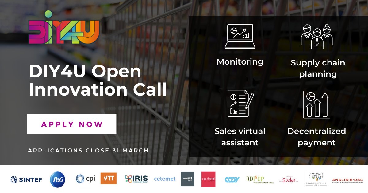 DigiCatapult's tweet image. The @DIY4U_EU project aims to encourage adoption of #distributedledgertechnologies and innovation in #FMCG supply chains. DIY4U will drive agile responses to changes in demand, further benefiting consumers &amp;amp; society.

Learn more here. ow.ly/7Zia50E3qcV