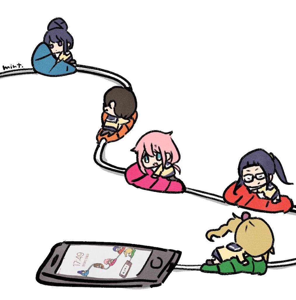 74日目 帰りの新幹線で描いたよ ガチャキャン ゆるアニはもうすぐ終わ Mintのイラスト