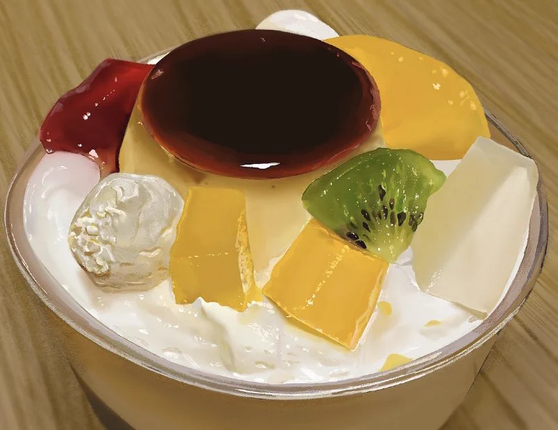 どっちがどっちかわかる？描いたプリンと撮ったプリンを比較！