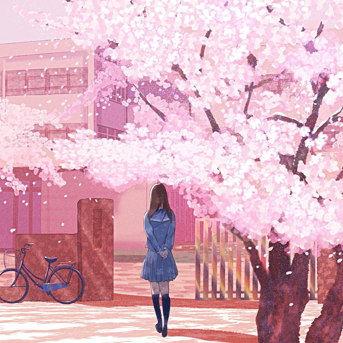 Lyandi リャンディ 今年は桜が咲くの 少し早いですね 春 いろいろ変化のある季節です 大変な状況がまだ続いていますが 新学期 新年度が皆さんぬとって良いものになりますように Ibispaint アイビス アイビスペイント