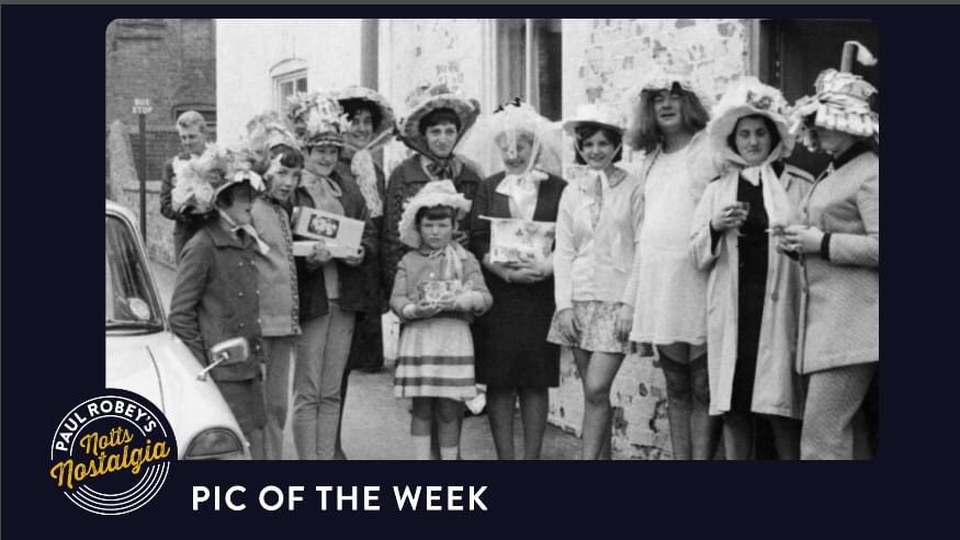 Paulrobey's tweet photo. When was this Golden Year and what’s happening here? #itsanoutrage

Let me know if you recognise anyone - and what about the location? Thanks to https://t.co/6272sMqTQs 

Share your memories and stories this Sunday @Notts_TV 12-2pm BST... Freeview Channel 7 or Virgin 159. https://t.co/94dDgnp9rq