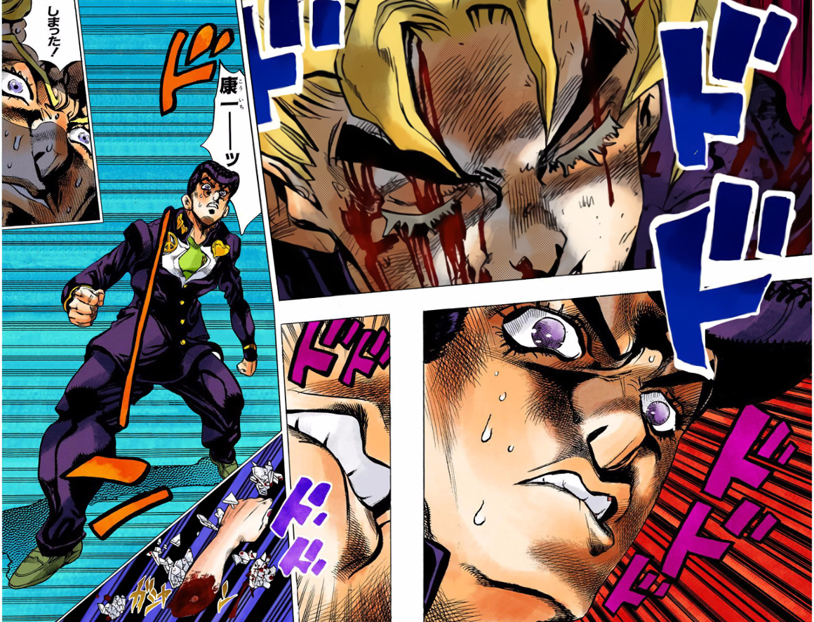 Twitter 上的 ダチコー ジョジョ記念日 本日3月28日はッ 広瀬康一 の誕生日ッ 康一が杜王町の平和を 結果的に 守るジョジョコラをドーゾ 事故死 か ヤツの最期は 事故死 T Co Nyzhowkrdn 5 8p 全9p Jojo ジョジョの奇妙な冒険 Jjba 広瀬