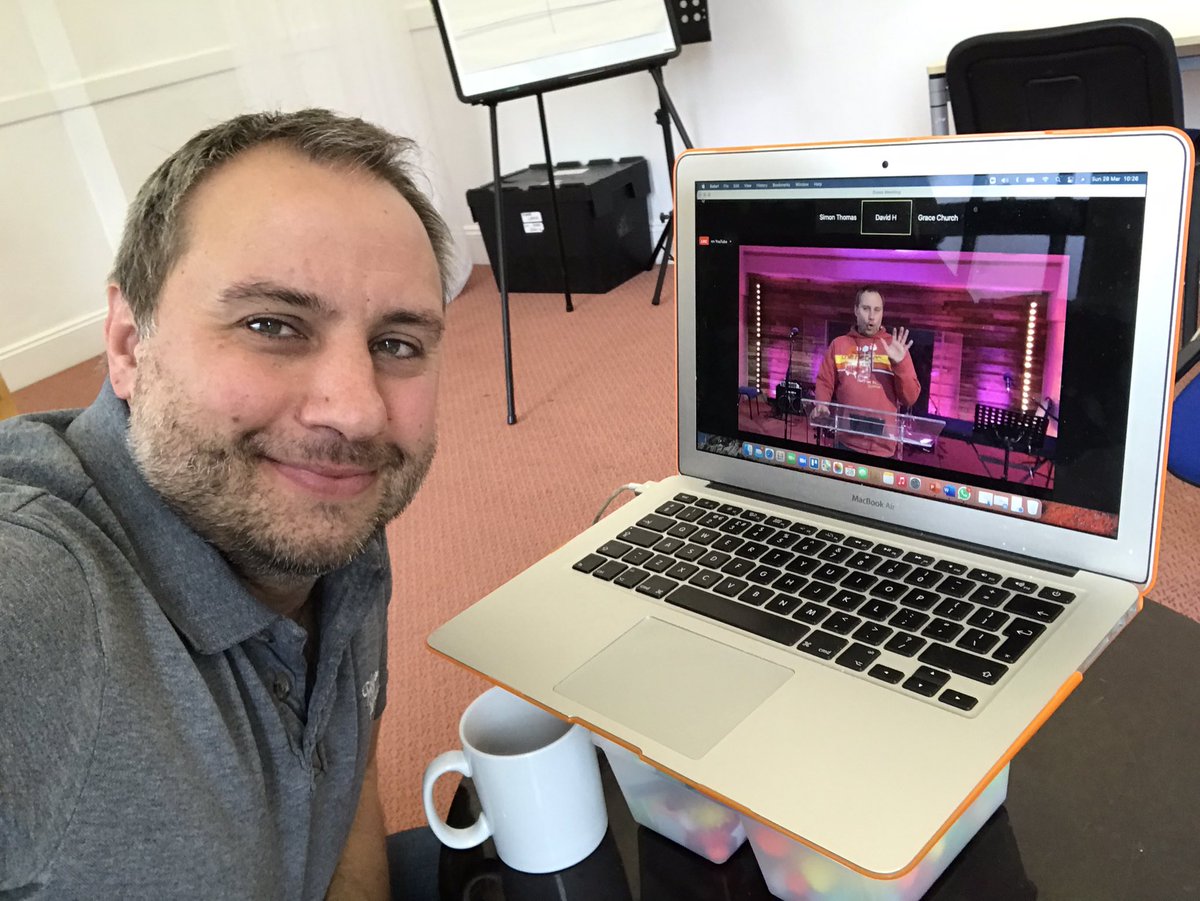 simonthomas0504's tweet photo. It’s one of those Sundays, sitting in one city, speaking to a church in another city. #covidchurch #Godisgood @gracechurch_uk @redeemer_uk both are online right now thanks to @YouTube https://t.co/HDrIk6KXCr
