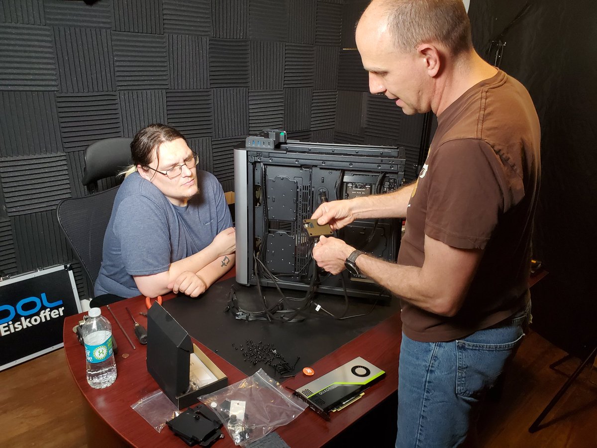 SwaggerjackProd's tweet photo. #IT superhero Denver & supersidekick Devon build a high-end editing #PC.
Order your custom super #GamingComputer today from Denver at #GainesvilleComputerMD's website. (Or else): https://t.co/ywxGJMOK5V https://t.co/Hzmp1QPH9a