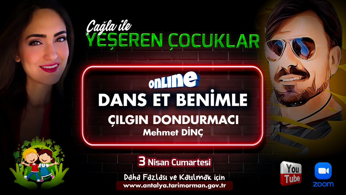 Çağla ile #YeşerenÇocuklar

Geleceğimizin teminatı çocuklarımızı tarımla eğlenceli bir şekilde çevrimiçi buluşturacağız

<a href="/Chaladcl/">Chala.dcl</a> ile farklı eğlenceli ve eğitici etaplardan oluşan programa kayıt için

forms.gle/enLT3MwjxJsvDF…

<a href="/gokhankaraca_/">Gökhan Karaca</a> <a href="/ersinyazici1/">Ersin YAZICI</a> <a href="/bekirpakdemirli/">Dr. Bekir Pakdemirli</a>