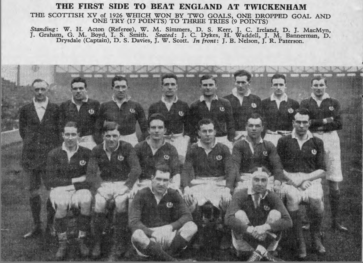 shademunro's tweet photo. The last @scotlandteam to beat England and France away in the same season was this one in 1926 https://t.co/DcBCnkXr9P