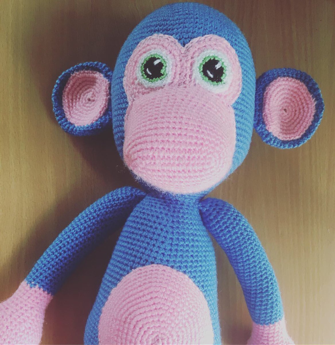 AngelinJemi's tweet photo. Green eyed blue monkey 🐵💕

#stuffeddoll #bluemonkey #greeneyes #stuffed #crochet #blue #crochetmonkey #blueandpink #monkeydoll #monkey #doll #crochettoy #crochetdoll #toy #handmade #homemade #threadwork #craft  #plushies #amigurumi #amigurumidoll #amigurumitoys https://t.co/T5cy5qtJyu