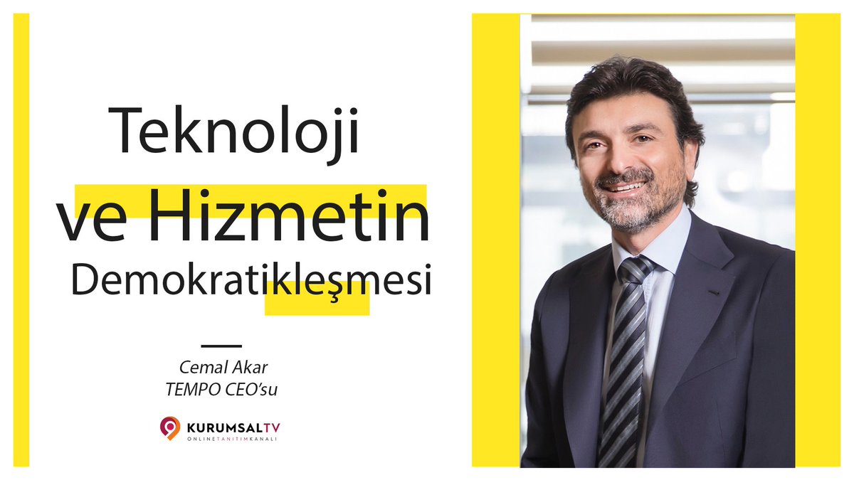 Teknoloji ve Hizmetin Demokratikleşmesi
<a href="/volkanaki/">VOLKAN AKI</a> @tempocagri <a href="/cemalmuratakar/">Cemal Murat Akar</a>

VİDEO LİNKİ: kurumsal-tv.com/watch/Teknoloj…

🎥 Canlı Yayınlar, Eğitimler, Tanıtımlar ve Toplantılar!

📢 Kurumsal TV'ye şimdi üye olun resmi etkinliklerinizi çağa uygun hale getirin!