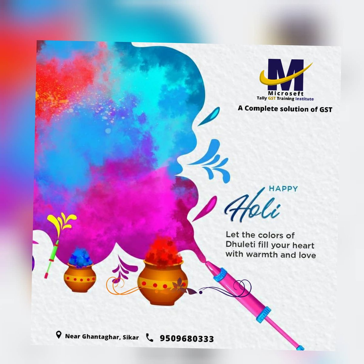 microseftsikar's tweet photo. Spread the colours of happiness & love!
Enjoy the festival & stay safe!!
Wishing you all a very Happy Holi!
#Holi #HolikaDahan #HoliHai #colors #festivalofcolors #festivalofcolours #Health
#microseftsikar #microsoftsikar https://t.co/P5tlzO2dtc
