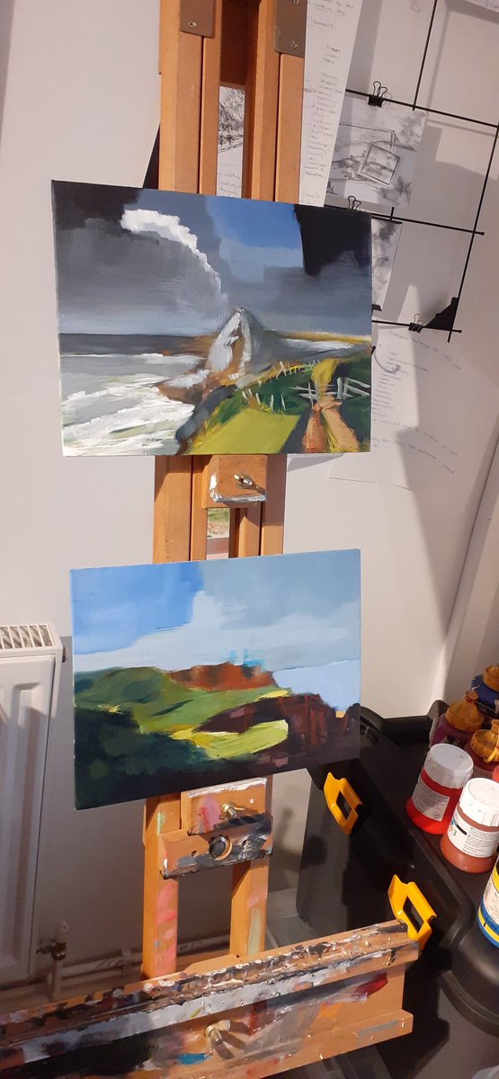 ArtyNewts's tweet photo. Working on these #paintings today. #comtempory #landscape #devonlife #devonartist #ArtyNewts https://t.co/42M7SwXonR