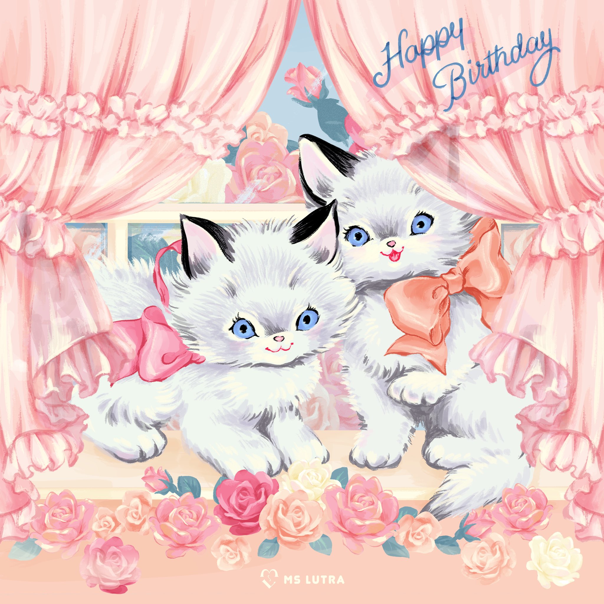 かわうそ Ms Lutra 21 Curtain Cats ビンテージイラスト レトロイラスト レトロアニマル ビンテージアニマル T Co Wjio4m9a3a Twitter