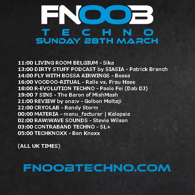 fnoobtechno's tweet photo. #sunday on #fnoob #techno #radio
#tune in @ https://t.co/b0E5zfSuOT for the #best techno #hardtechno #acid #sundayvibes #podcast and #broadcast https://t.co/4mO4VlpKYQ