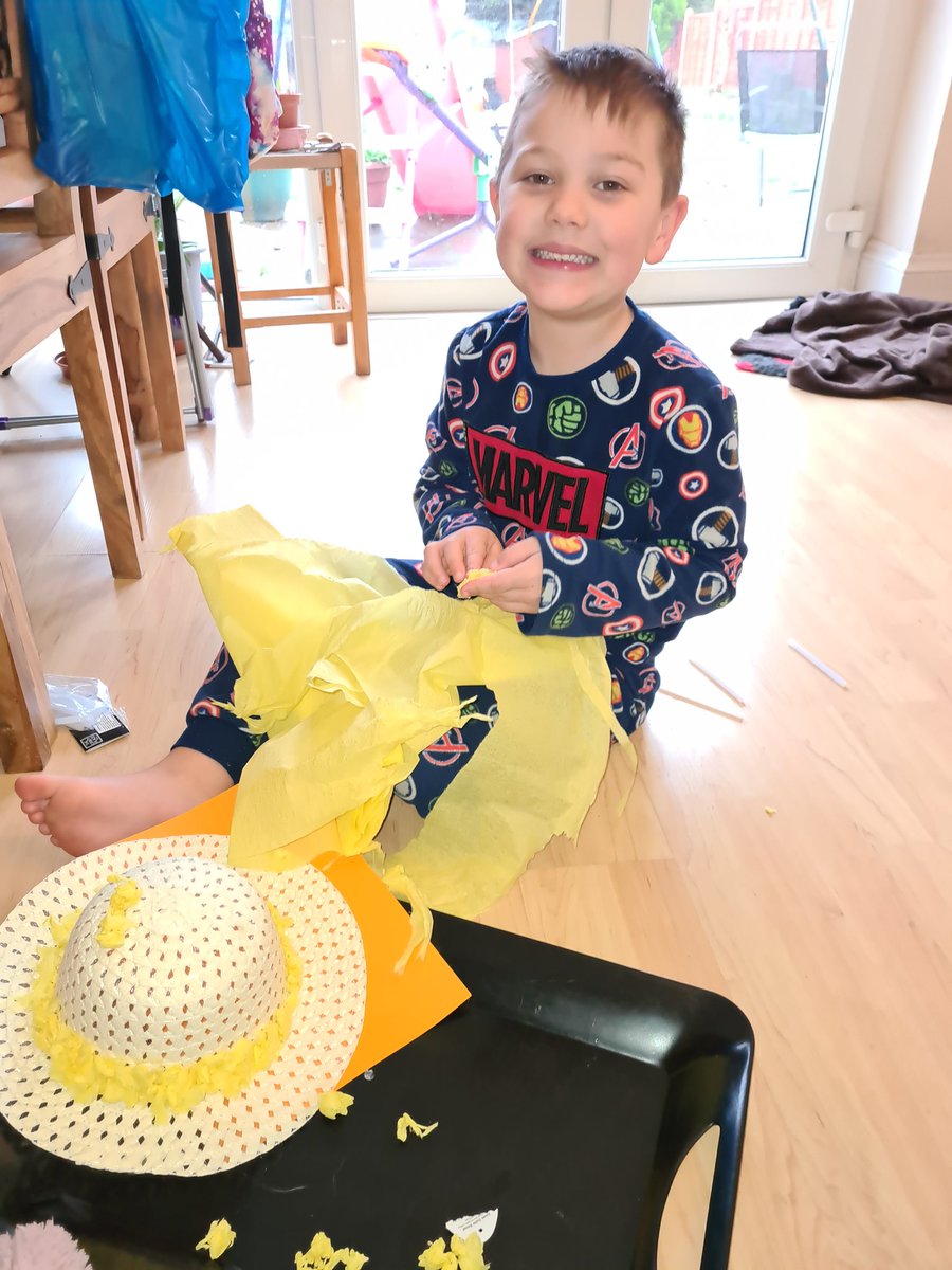 DanielleJudd6's tweet photo. @StBernsPrimary Louis Has Started Making His Easter Bonnet!! He is really Excited To Bring It In Tomorrow. #RSD https://t.co/y048GP2aCH