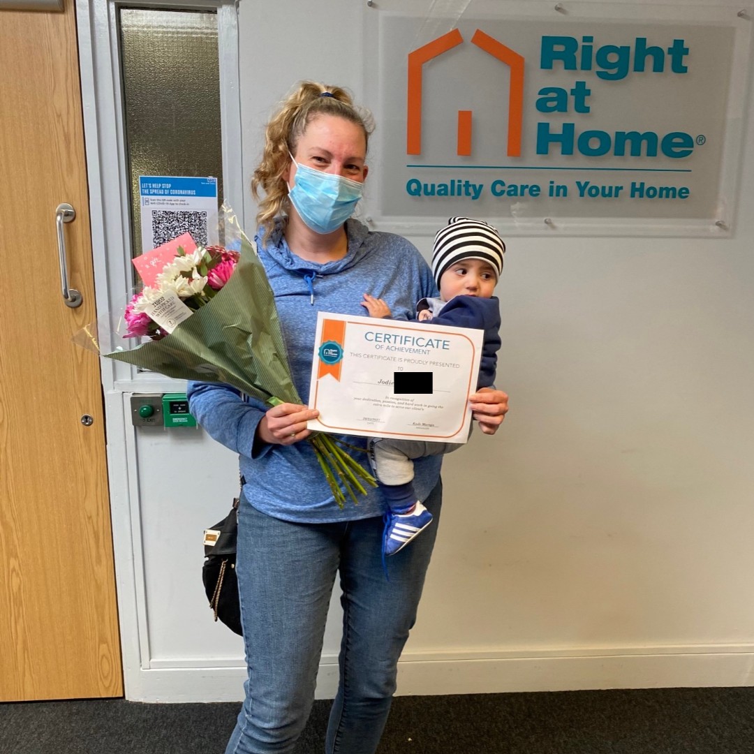 Well done to Jodie on her recent GEM award, we can assure you there's a big smile behind the mask 🤩

Keep up the fabulous work! It really is appreciated!! 💐💖🌈