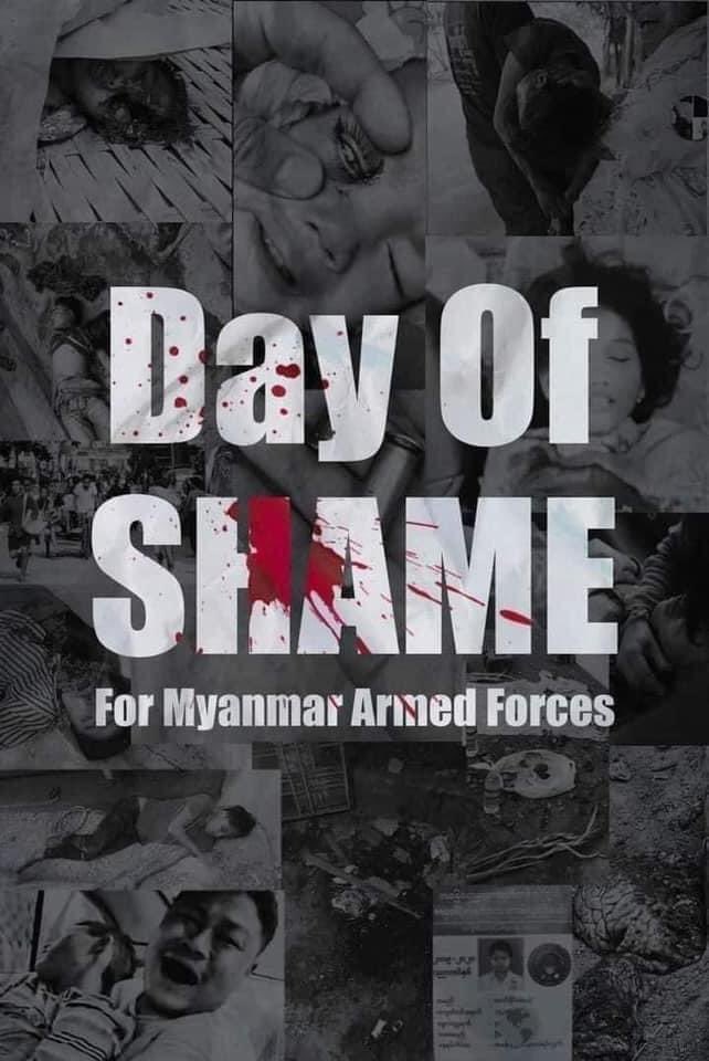 KoPyae89236906's tweet photo. #DAY_OF_SHAME_FOR_MILITARY    As a Myanmar citizen, I call on the international community for help. Destroy the Coup d'état completely. Get rid of Min Aung Hlaing and all the military dictators. The military dictatorship does not want it.                  #SaveMyanmar https://t.co/MS1TH4OggP