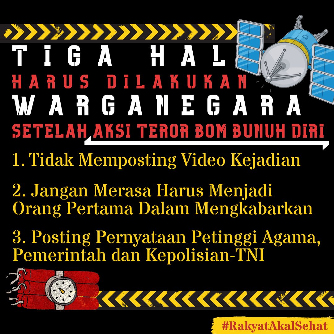 abirekso's tweet photo. Lima Hal yang paling ditunggu teroris, dan kita hanya perlu melakukan tiga hal untuk melawannya.

Saya mohon bantuan teman-teman untuk merituit keras informasi sederhana ini. Mohon sedekah RTnya teman2 agar kita melawan dengan strategi yang benar!!

#RakyatAkalSehat https://t.co/eYXDOYqPnH