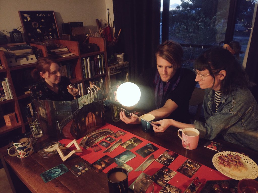 Emily McAllan (@blackwoolsays) on Twitter photo I had a perfect, softly spooky evening yesterday with a few lovely folks. We played Mysterium, <a href="/SyntheticDave/">Dave Reece</a> made delicious cocktails and arranged a soundscape, and I made an array of fancy autumnal snacks. 🍂🍹🥧👻 I had a perfect, softly spooky evening yesterday with a few lovely folks. We played Mysterium, <a href="/SyntheticDave/">Dave Reece</a> made delicious cocktails and arranged a soundscape, and I made an array of fancy autumnal snacks. 🍂🍹🥧👻