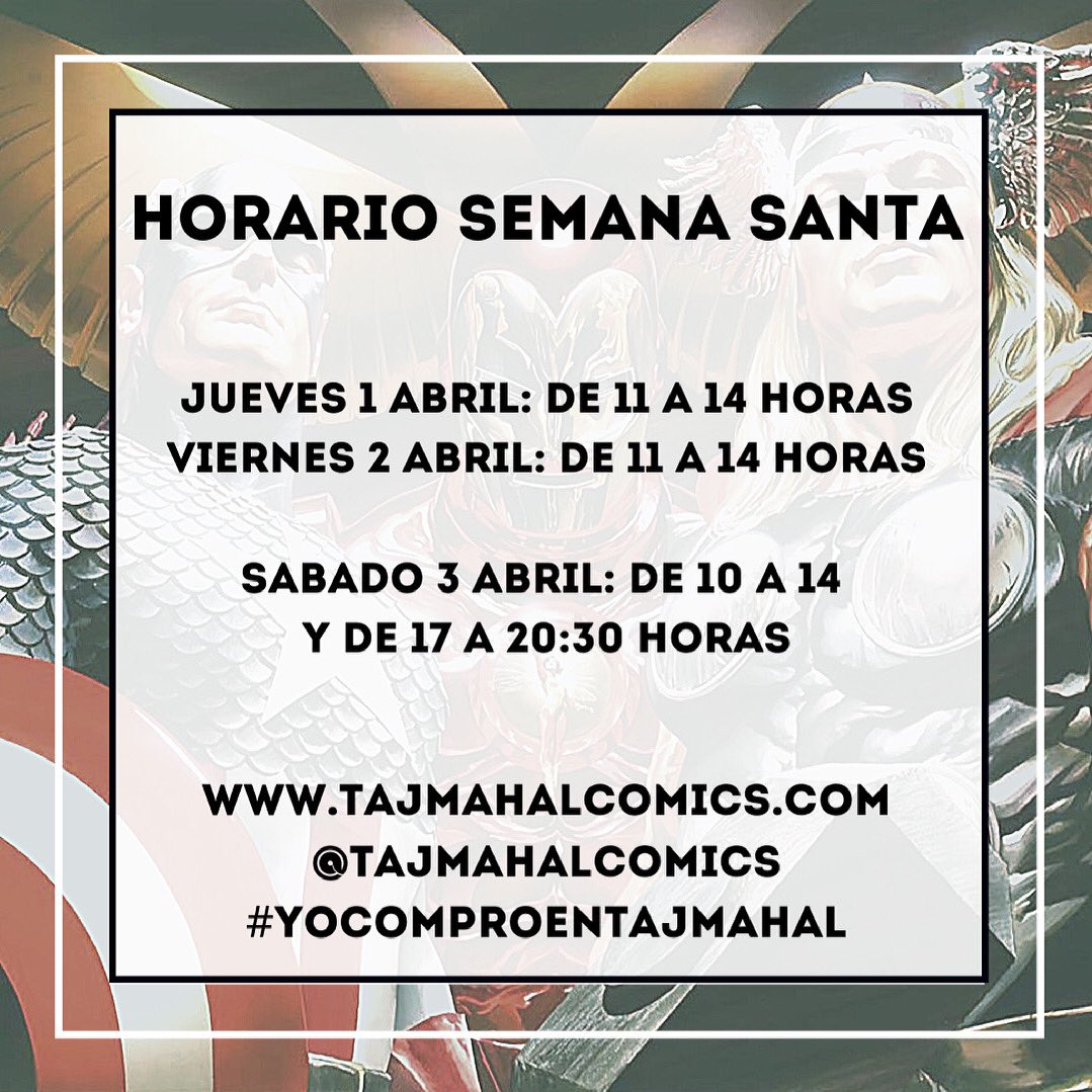 tajmahalcomics's tweet photo. El mejor plan para esta #semanasanta sin salir de #zaragoza!
#tajmahalcomics #zaragotham #leecomics #compracomics #regalacomics #yocomproentajmahal https://t.co/dRqKQPm2Dz