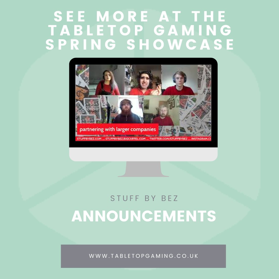 TabletopMag's tweet photo. More from @stuffByBez! Exciting new announcements, featuring Bez, Jason Hodgson, Krys, Miles Atkinson, Tom Coldron. Make sure you don't miss it!
https://t.co/Z8PgOwrPFP
-
-
-
#springshowcase #tabletopgaming #boardgames #mwg #TTGSpringShowcase https://t.co/fWRa9pOfBt