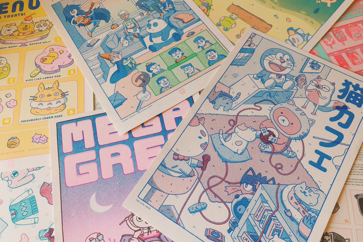 debbiefongdraws's tweet photo. It’s my birthday tomorrow so I’m celebrating with a giveaway! 🤩 One winner will get all 9 of my riso prints (including the two that are currently sold out in my shop)! 🎏🌸✨

Follow me &amp; RT this post to enter! Ends March 31st at 10PM EST ✌️ (US only for this one!) https://t.co/qxa8pDj9F2