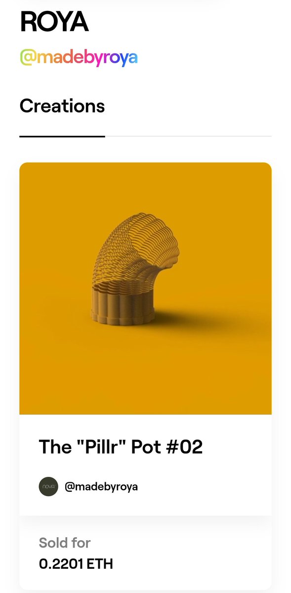 madebyroya's tweet photo. A big thank you to @AOK_All_Day  for placing the winning bid on Item 2 of 3 Part Series of The "Pillr" Pot. 🙏

#NFT #NFTs #nftart #NFTartists #NFTCommunity #cryptoart #cryptoartist #CryptoNews https://t.co/Q5zhXquVqj