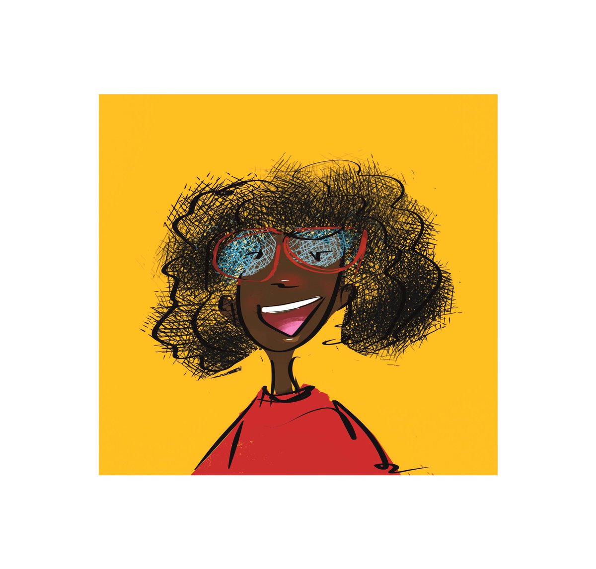 stilldez's tweet photo. It’s Clear To Me 👓 Taking a quick mini👩🏾🎨 break from #WIP #graphicnovel 📚#PocketProcreate 📱& ✋🏾🎨! 🚫🍎✏️
#kidlitart #lineart #illustration #illustrator #kidlit #RepresentationMatters #childrensbooks #comics #childrensbookillustration https://t.co/mFMDkvTEKa