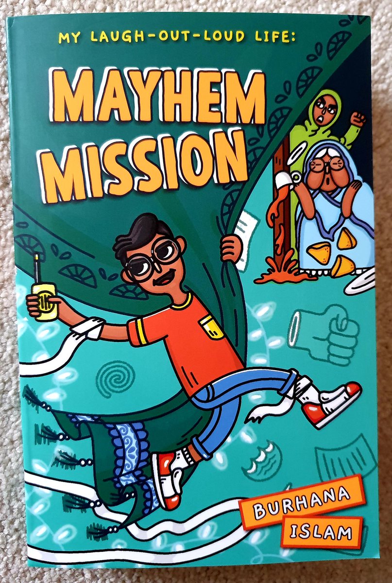 The new book from <a href="/_KnightsOf/">Knights Of</a> is every bit as good as you'd expect. A frantic, entertaining and extremely funny story about a multi-generational Bangladeshi family. Author <a href="/Burhana92/">Burhana Islam (is most likely offline)</a> and illustrator <a href="/farahkhandaker/">Fkhart</a> have really produced something special here. #MayhemMission