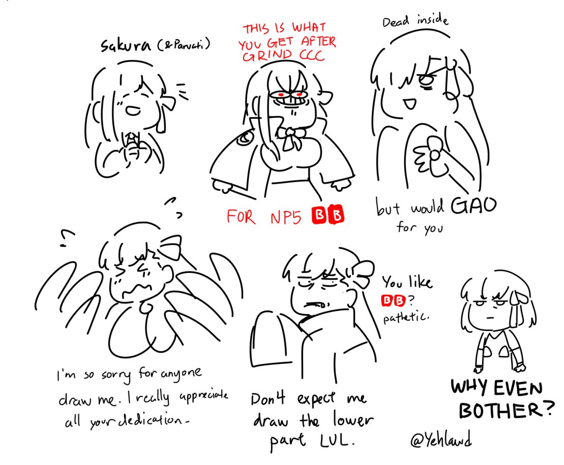 this is how I draw Sakurafaces #FGO #FateGO 
