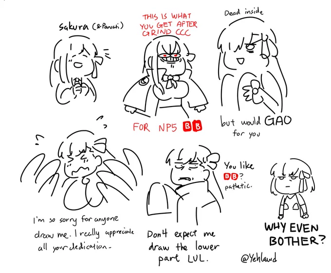 this is how I draw Sakurafaces #FGO #FateGO 