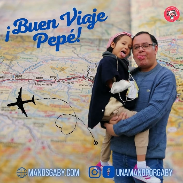 Hoy Pepe viaja de regreso a #Mexico y deseamos llegue con bien 🙏 ¡Lo vamos a extrañar!, acá seguiremos en #barcelona🇪🇸  #Gaby y Sandra, atentas preparándonos para la 2.ª. operación. Contamos con ustedes para ello! 
🌐 manosporgaby.com
#PEPEYGABY #HoyTocaDonar