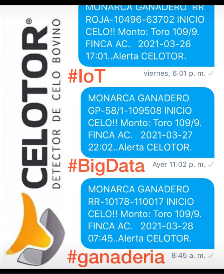 <a href="/CELOTOR/">CELOTOR</a> #iot #bigdata #smscelotor en tiempo real!, para la vida real! #ganaderia