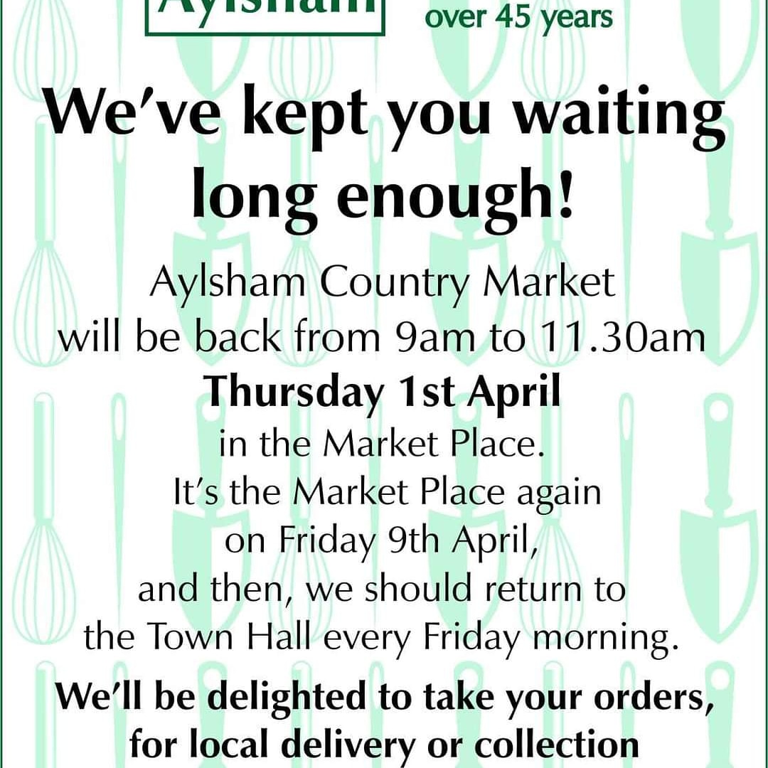 We look forward to seeing you this THURSDAY in Aylsham Market Place 9-11.30am Orders by Tuesday morning. #aylsham #shoplocal #visitaylsham #proudlynorfolk #localfood