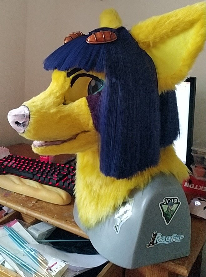 VaporMoonStudio's tweet photo. His head is officially done! #fursuit #furry #jjba #brunobucciarati #fursuithead #furryfandom #furrycraft #brunobuccellati #jojosbizarreadventure https://t.co/mhRXvtilbC
