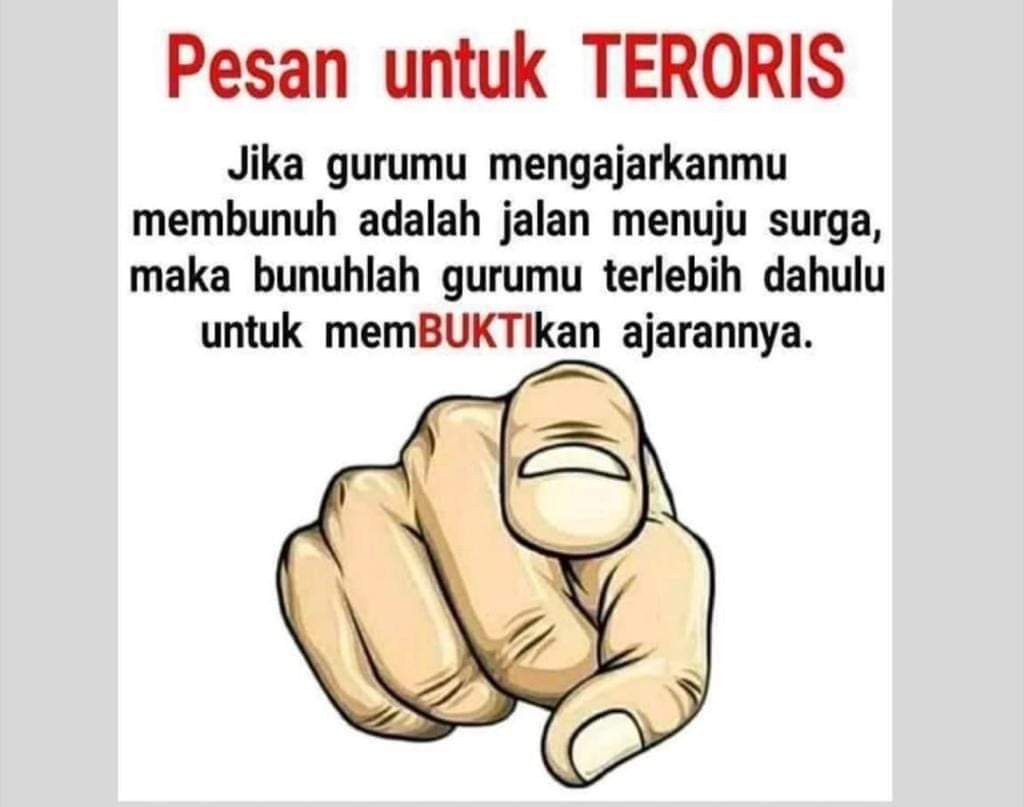 Khoirudin_26's tweet photo. Pesan utk teroris https://t.co/CWLbquFMxm