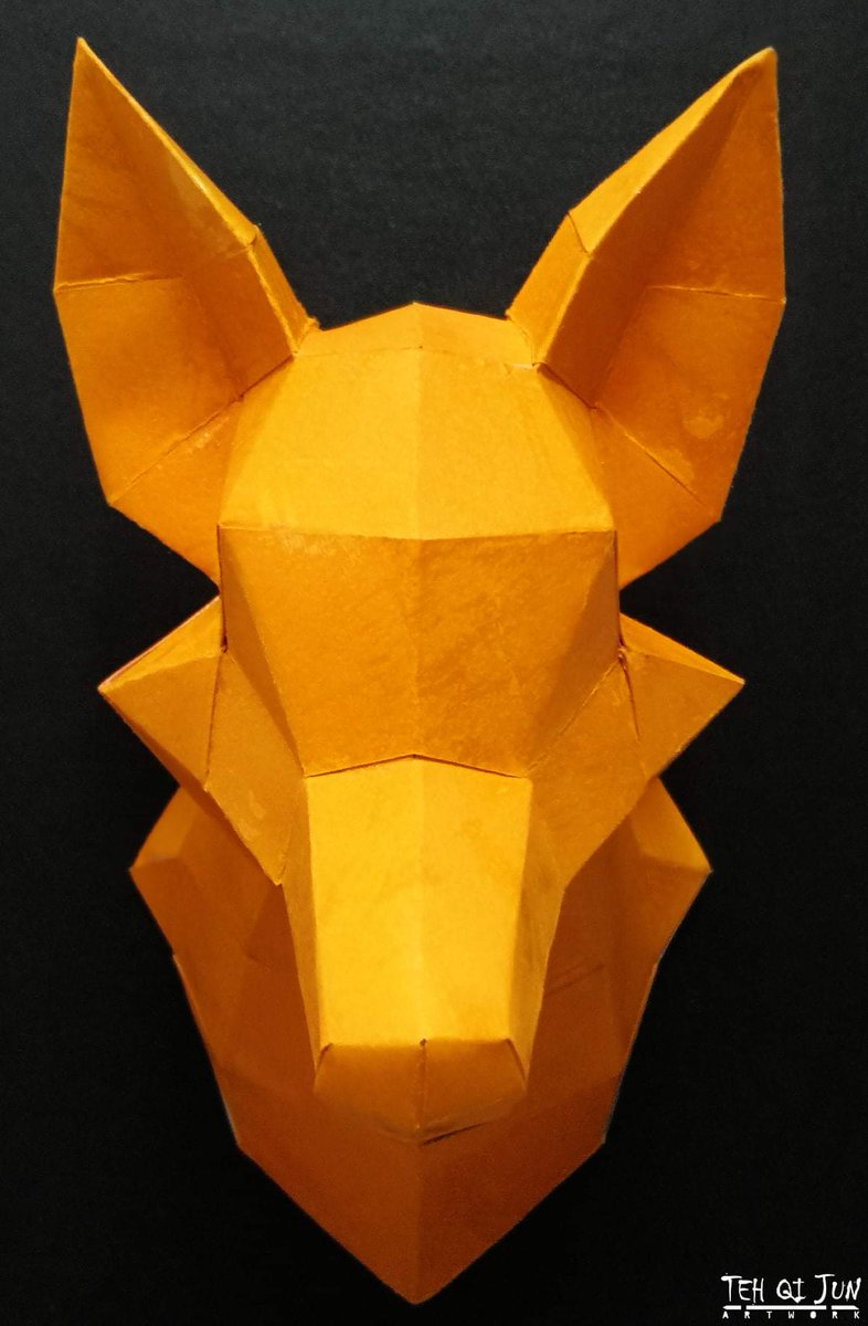 TehQiJun1's tweet photo. 3D Low Poly Papercraft - Fox Head ( 12cm x 15cm x 23cm )
#LowPolyArt #LowPoly #Art #FoxHead #Paper #PaperArt #3dPaperArt #3DPapercraft #3DPaperModel #Papercraft #艺术 #纸艺术 #纸模型 #狐狸 #立体模型 https://t.co/XtBdJrw0Cm