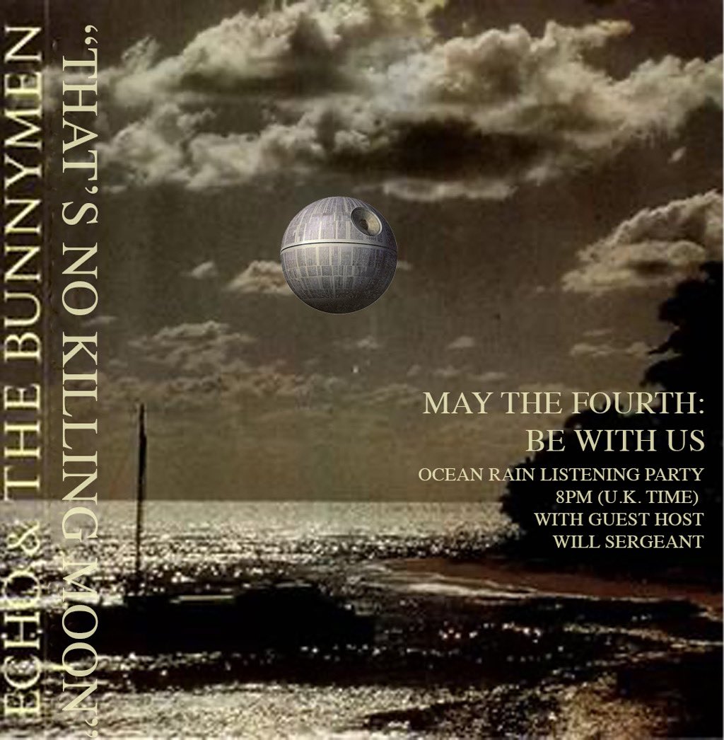 LlSTENlNG_PARTY's tweet photo. May the 4th.
Be with us.

Ocean Rain @LlSTENlNG_PARTY with @Will_Fuzz 

(Artwork by @ian_read) https://t.co/DD1wmY5t8h