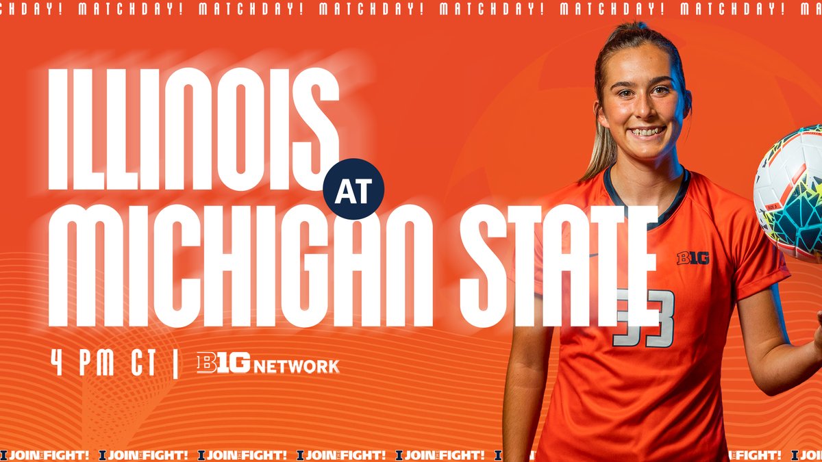 IlliniSoccer's tweet photo. 𝐌𝐀𝐓𝐂𝐇 𝐃𝐀𝐘

🆚Michigan State
📍East Lansing, MI
⏱4 PM CT
📺 Big Ten Network (FOX SPORTS mobile app)
📊https://t.co/sxW9dkuyfu 
📰https://t.co/ErMKzlNPAO https://t.co/Mqp85wqB2w