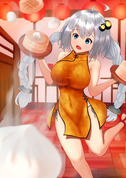 看板娘のあかりちゃん #紲星あかり #VOICEROID #チャイナドレス #女の子  