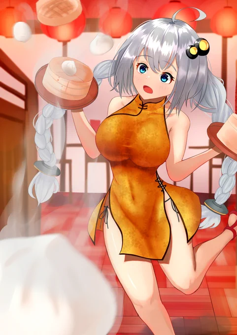 看板娘のあかりちゃん #紲星あかり #VOICEROID #チャイナドレス #女の子  