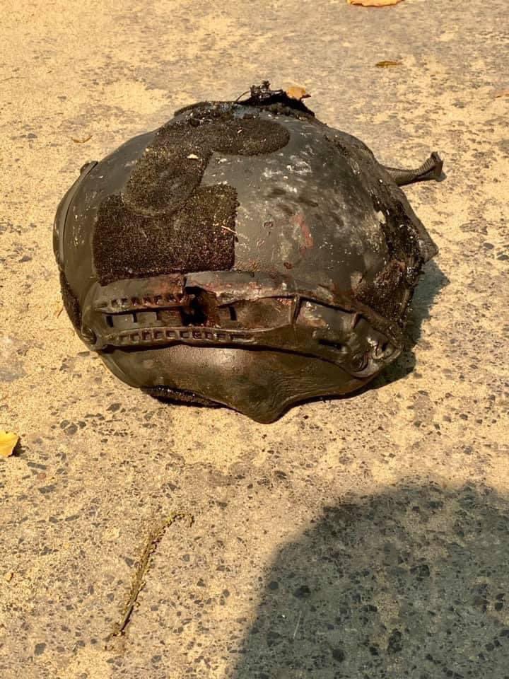 nslwin's tweet photo. Dr. Thiha Tin Tun was shot in the head and arm on Mar 27 morning. His body was taken away by Terrorists (#Myanmar security forces). His safety hamlet &amp; shoe were left in the place. Until now, terrorists haven't returned the body yet. 

#WhatsHappeningInMyanmar #Mar28Coup https://t.co/PZf1BvArSN