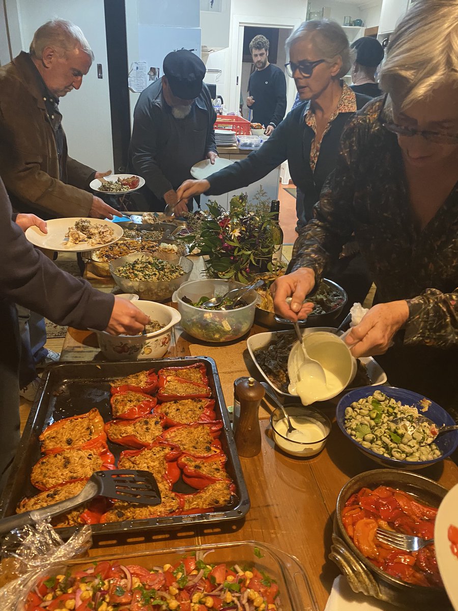 ellenffb's tweet photo. Mum hosted a #CookForSyria  fundraiser dinner tonight. Everyone chose a Syrian recipe from  @UNICEF website to put at the table. Enjoyed all round. https://t.co/9PTf5qveZl