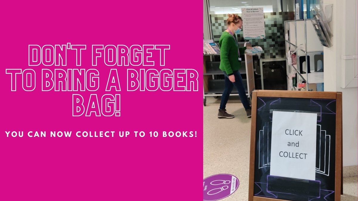 UniWestLib's tweet photo. Great news! You can request up to 10 books at a time. Just don't forget you will need to carry them all home with you. Happy collecting😀
#ClickandCollect #books #WestminsterLibrary
@WestminsterSU https://t.co/1XxNkuNN3e